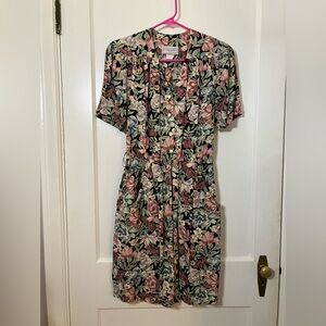 Vintage E.D. Michaels Floral Print Shorts Dress